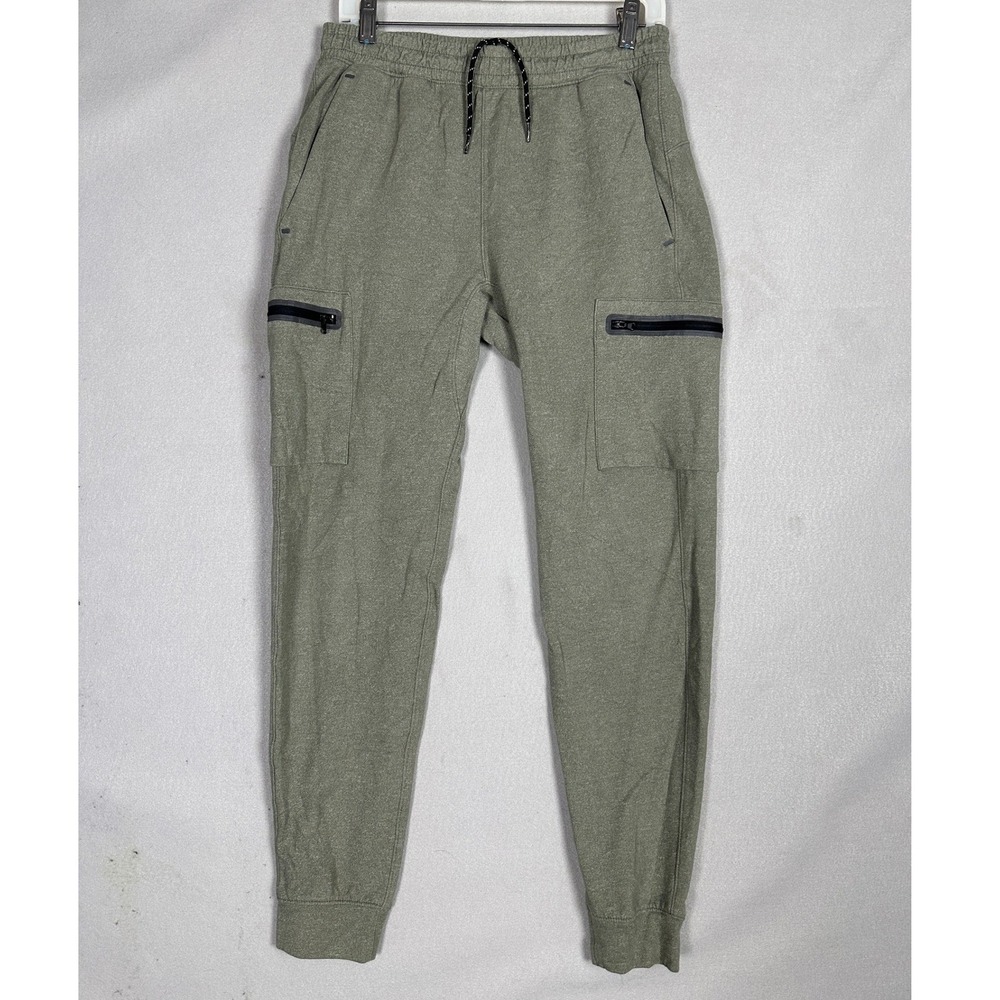 Old Navy Jogger Mens Medium Dynamic Fleece Sage Green 4-Way Stretch Cargo EUC